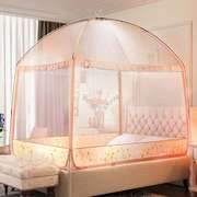 蒙古包蚊帐1.5米1.8米床家用双人床，三开门全底拉链，加高加密防蚊罩