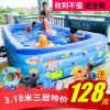 超大型儿童充气游泳池家用加厚小孩宝宝玩具围栏沙池户外成人浴缸