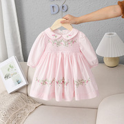 1-2岁女宝宝长袖公主裙纯棉7 8 9个月婴儿裙小女童连衣裙春天衣服