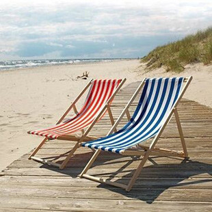 沙滩椅折叠躺椅实木简约帆布椅懒人靠椅便携户外椅午休家用阳台椅