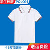 儿童白色polo衫长袖polo纯棉，夏季薄款中大童，小学生t恤女童打底衫
