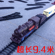 2023超大号轨道车组装电动火车模型蒸汽头轨道火车玩具电动轨道玩