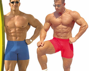 定制男士健身健美运动短裤紧身训练专业比赛纯棉性感高腰平角短裤
