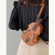 可爱搞怪双肩背包包女2024潮时尚手提单肩包网红斜挎小提琴包