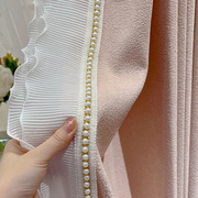 窗帘花边立边白色蕾丝窗纱，装饰雪纺双层木，耳边裙摆边配件辅料