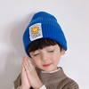 韩版儿童帽子秋冬针织帽保暖宝宝毛线帽糖果色休闲男童女童套头帽