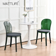北欧亚克力餐椅创意设计师ins现代简约家用餐厅椅透明靠背书桌椅