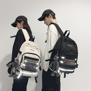 韩版初中书包男轻便大容量时尚高中学生，双肩包女百搭旅行背包