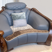 欧式乌金木实木皮沙发专用沙发垫四季不规则异形沙发坐垫弧形定制