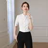 职业女士衬衫白色夏季气质时尚雪纺衬衣薄款销售接待客服工装