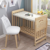 多功能实木婴儿床可变书桌宝宝床，拼接大床新生bb床，移动摇篮床童床