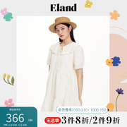 eland衣恋夏季泡泡袖短袖，连衣裙女士甜美俏皮可爱小清新裙子