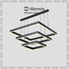 menvix客厅现代个性，简约大气北欧极简方形意大利设计师吊灯