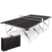 乒乓球桌家用四片式，可折叠专业标准乒乓桌，室内乒乓球台移动兵乓球