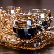 6杯1盘玻璃茶具套装家用结婚防爆凉水茶壶耐热高温水杯水具套