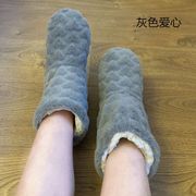 季睡中地板保暖袜加绒，睡觉脚脚套男女袜套，暖冬天加厚毛绒护脚袜