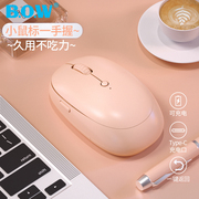 bow可充电无线鼠标静音，女生可爱外接笔记本电脑，适用小米苹果平板