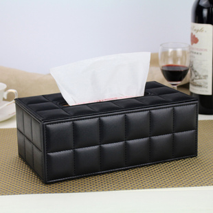 羊皮革纸巾盒木质客厅，茶几餐巾抽纸盒车用，简约可爱欧式创意家用