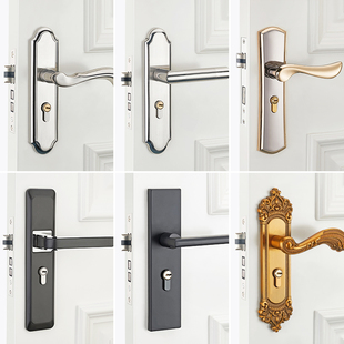门锁家用通用型卧室室内房间，锁子门把手手柄锁具卫生间木门厕所