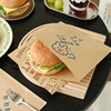 汉堡包装纸三明治防油一次性，食品级煎饼打包三文治，饭团手抓饼纸袋