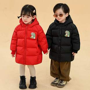 童装儿童羽绒服小童宝宝加厚三防冬季外套一岁半男童女童冬装外套