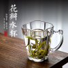 家用玻璃水杯简约绿茶泡，茶杯办公室耐高温花茶，水杯带把咖啡杯套装