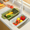 可伸缩沥水篮厨房菜篮子洗菜盆沥水家用客厅水果盘水槽滤水篮