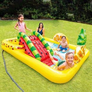 充气游泳池儿童家庭大型号海洋球池沙池家用宝宝带滑梯喷水戏水池