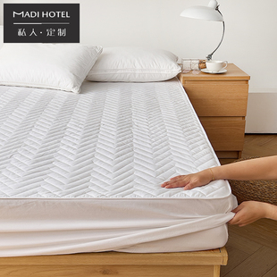 全棉床笠加厚夹棉席梦思床垫，防滑保护套1.8米纯棉床罩单件
