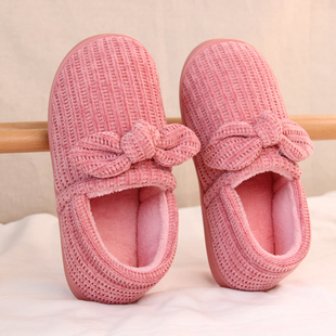 棉拖鞋女月子鞋冬季居家用防滑厚底保暖孕妇室内毛绒软底包跟产妇