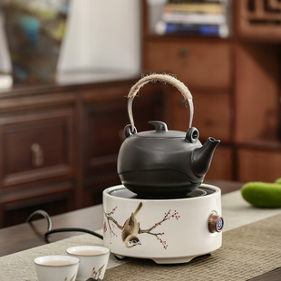 陶瓷电陶炉煮茶壶静音家用烧水泡茶炉，玻璃壶煮茶器陶瓷壶自动保护