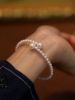 法式温柔气质贝壳珍珠手镯，2023年小众设计高级感手链开口可调