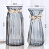二件套简约玻璃鲜花瓶透明富贵竹百合水培植物摆件客厅插花瓶