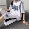 夏季篮球服套装男韩版百搭宽松大码运动服两件套短袖T恤班服定制