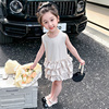女童洋装夏季2023儿童洋派高级女孩时髦雪纺夏装韩版蛋糕裙