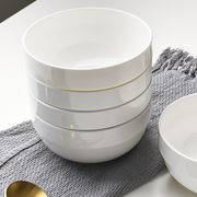 防烫夹可用护边碗骨瓷碗家用米饭碗宽边碗微波炉烤箱专用碗面碗