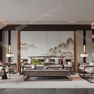 新中式禅意客厅实木沙发组合白蜡，木现代中式家具木架布艺中国风椅