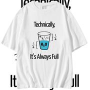 极誉化学元素水和空气杯子极客Geek科技短袖T恤理工男装衣服宽松