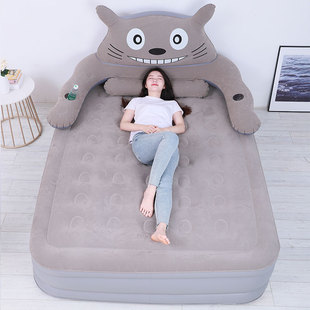 龙猫气垫床家用单人双人加厚加高卡通可爱充气床垫折叠便携懒人床