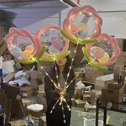 七夕情人节发光波波球摆摊夜市花朵造型小商品儿童汽气球可爱摆摊