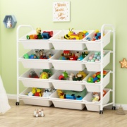 儿童玩具收纳架 宝宝书架绘本架玩具架子置物架多层 整理架收纳柜