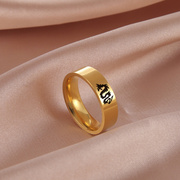 欧美跨境男式中国龙戒指(龙，戒指)不锈钢，黑色朋克戒指珠宝周年生日