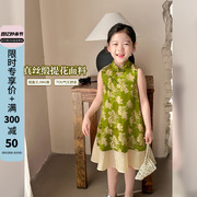 女童连衣裙2024夏装，童装汉服裙子中式宝宝，国风儿童旗袍裙