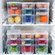 冰箱保鲜收纳盒放鸡蛋，面条的储物盒多层速冻饺子托盘长方形食物盒