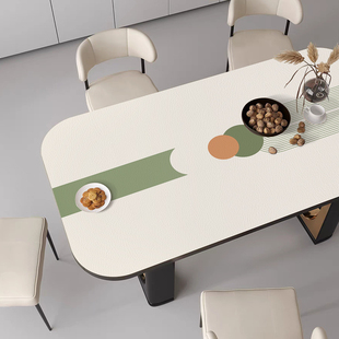餐桌桌垫防水防油防烫隔热垫轻奢高级感皮革桌布现代简约茶几桌垫