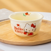 哈喽kitty陶瓷碗单个可爱儿童kiti猫吃饭碗学生，甜品碗凯蒂猫餐具