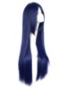 潼漫cos假发男女生适用藏蓝，蓝黑色80cm长直发，齐刘海动漫万用发套