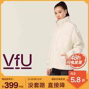 VfU羊羔绒上衣女健身服长袖冬季保暖运动服加厚秋冬户外防寒衣服