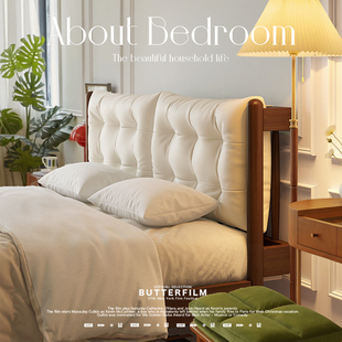 北欧实木床日式床主卧温莎床，1.8米法式复古床双人软包床现代简约