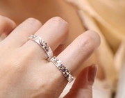 龙鳞戒指手镯千足银戒指，太美了银河女生气质纯银开口设计